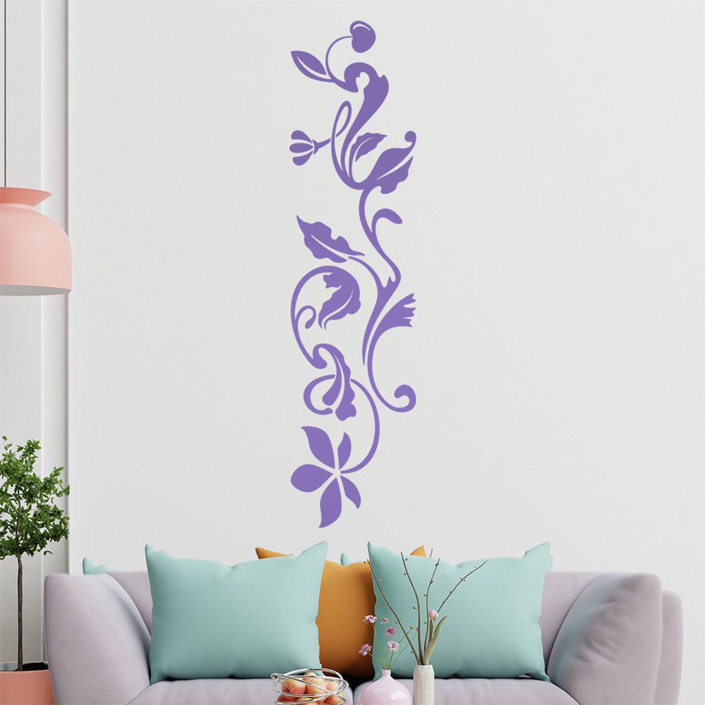 großes Blättertribal Wandtattoo in 6 Größen - Wandaufkleber Wall Sticker - Dekoration, Küche, Wohnzimmer, Schlafzimmer, Badezimmer