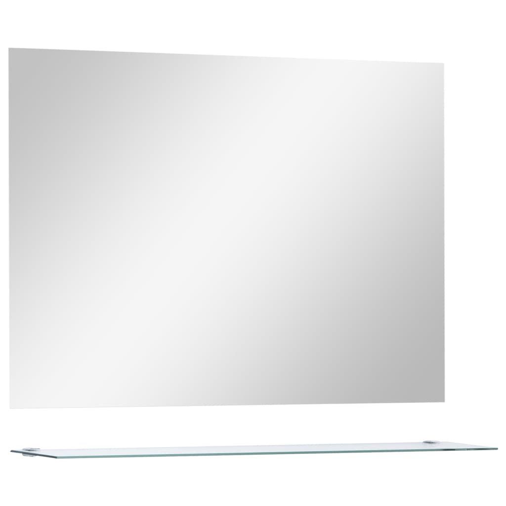 vidaXL Miroir mural avec étagère 80×60 cm verre trempé Image du produit 