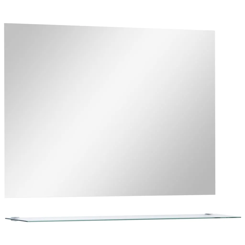 Miroir mural gain de place 80x60 cm verre trempé pour petits espaces