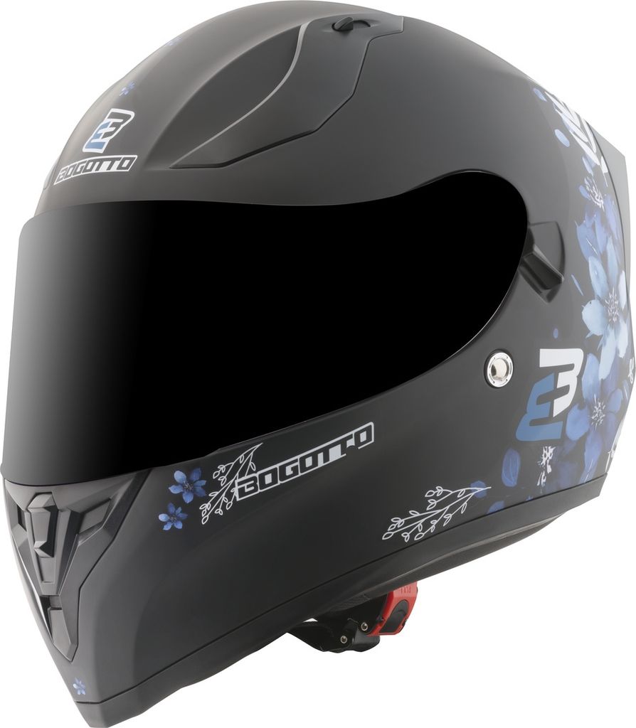 Bogotto H128 Fiori Helm, schwarz/blau, M Produktbild 