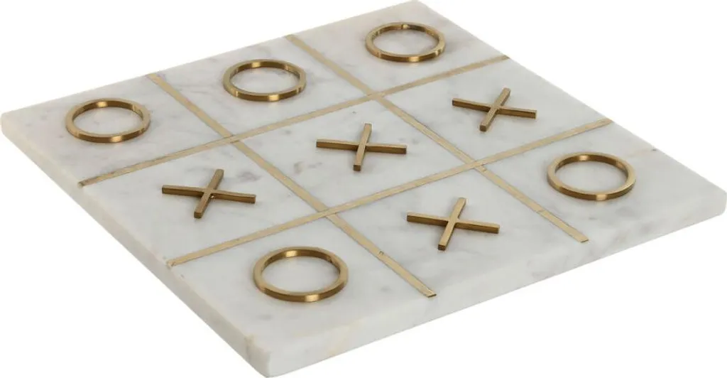 Tic Tac Toe Home ESPRIT - Plateau de Jeu de Stratégie de Luxe 25cm