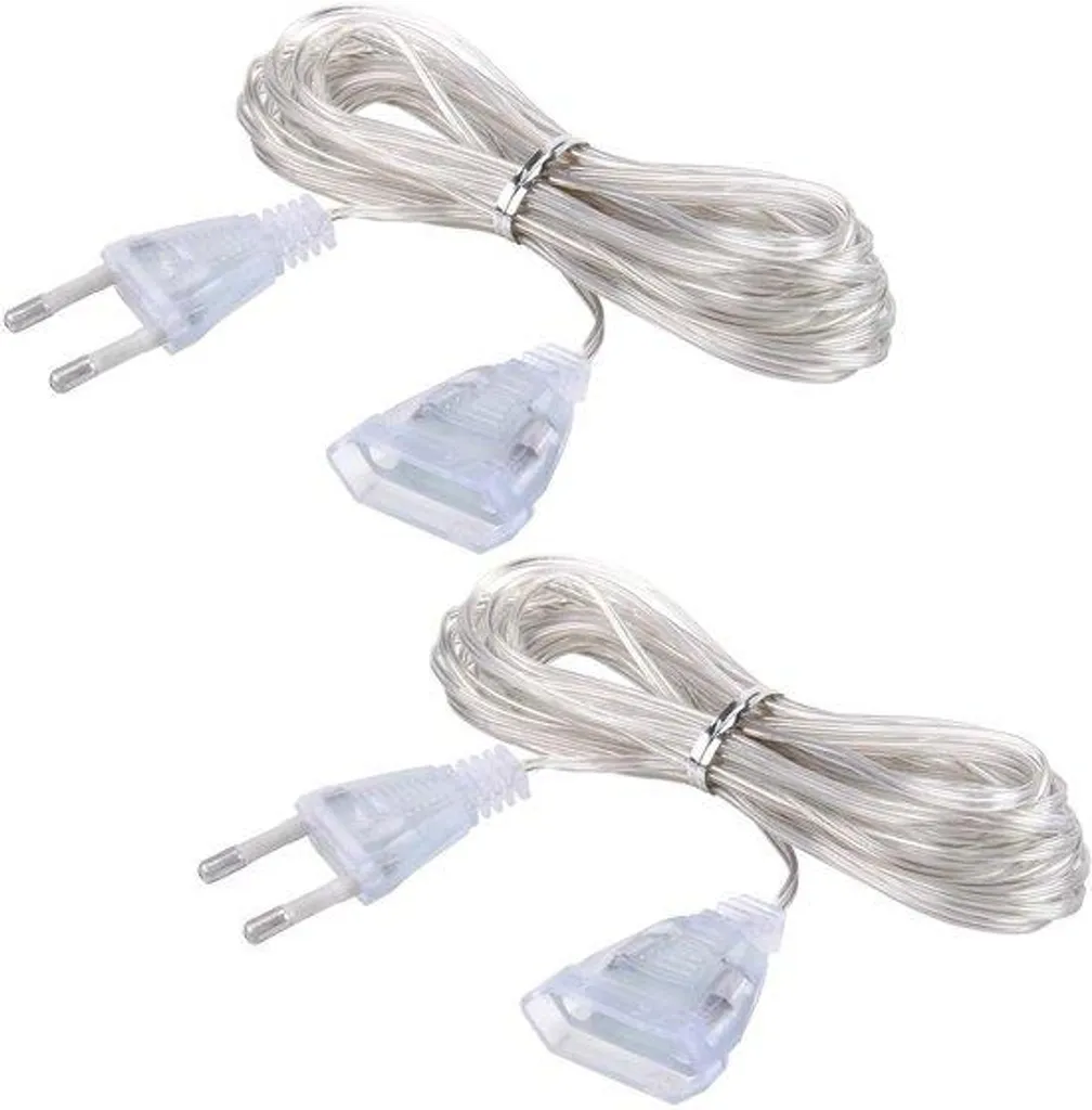 Rallonge 5m lot de 2 fini les prises inaccessibles câble PVC 2 fils