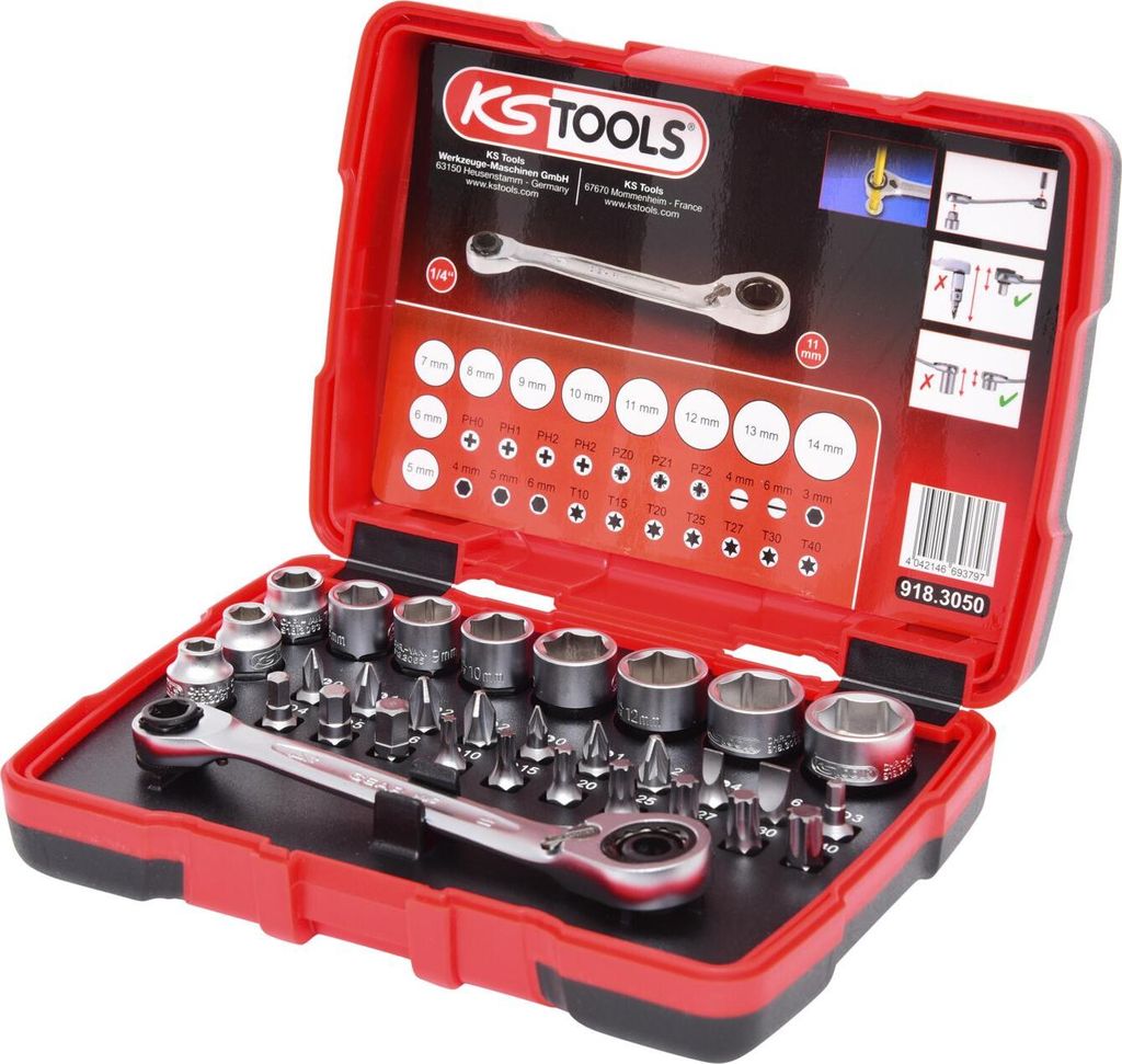 KS Tools 918.3050, Steckschlüssel-Satz, 31 Kopf/Köpfe, Produktbild 
