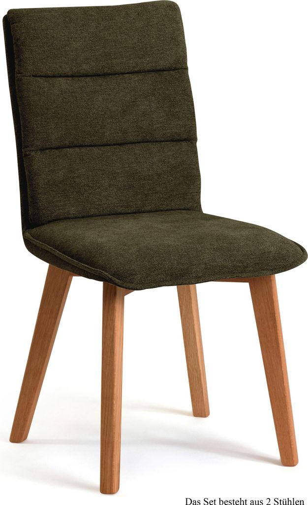 Esszimmerstuhl (2er-Set) Darija 47x92x60 Eiche geölt/Khaki