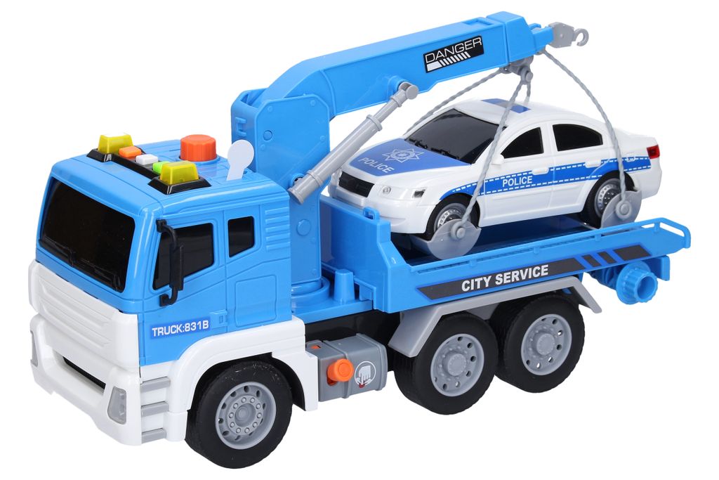 Sattelzug mit Auto und Effekten 30 cm