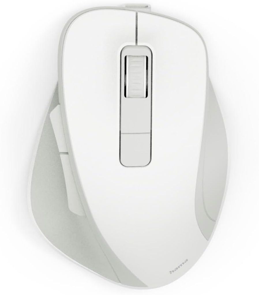 Maus kabellos, wiederaufladbar (optische Funkmaus ohne Klickgeräusch, mit Akku, ergonomische Form, 6 Tasten, 800/1200/1600 DPI, KI Assistent, 2,4 GHz