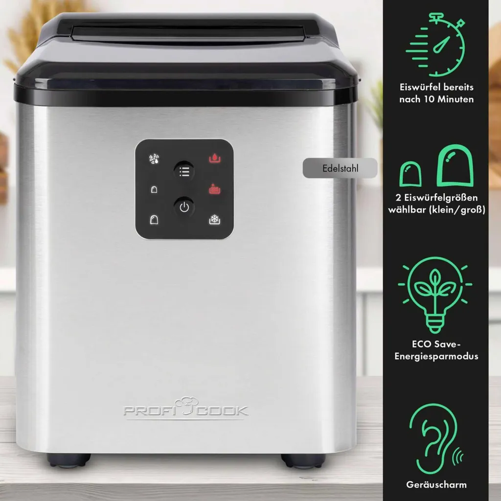 Machine à glaçons Proficook PC-EWB 1253 inox compacte 1.5L - 2