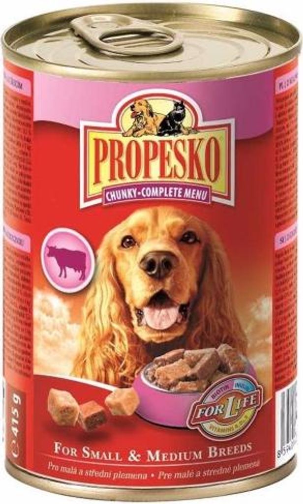 Propesko konzerva pre psov 415g jahňa