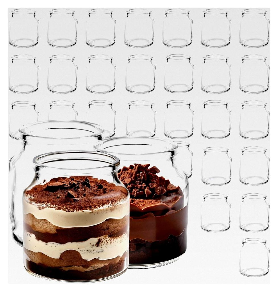30 Stück 200ml Buffetgläser aus dickwandigem Glas - Dessert- und Joghurtgläser, Vorspeisenbehälter