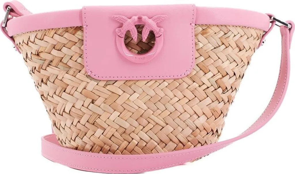 Sac Seau Pinko Love Summer Bucket Rose - Sac à Main Femme avec Bandoulière