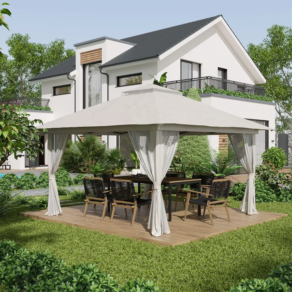 Tente pliante 4x4m anti-insectes et anti-chaleur - Hauteur personnalisable