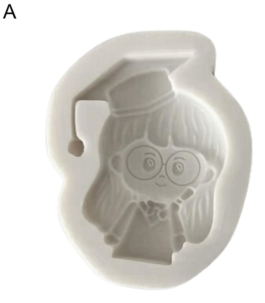 Fondantform mit Schülermotiv, DIY-Silikonform für Abschlussfeier-Süßigkeiten