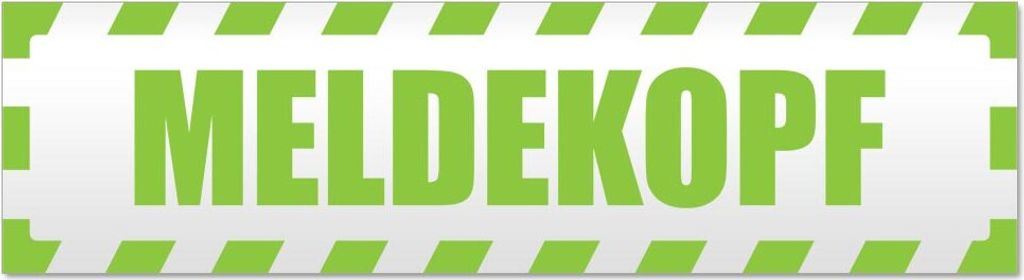 Meldekopf gestreift Magnetschild Schild magnetisch