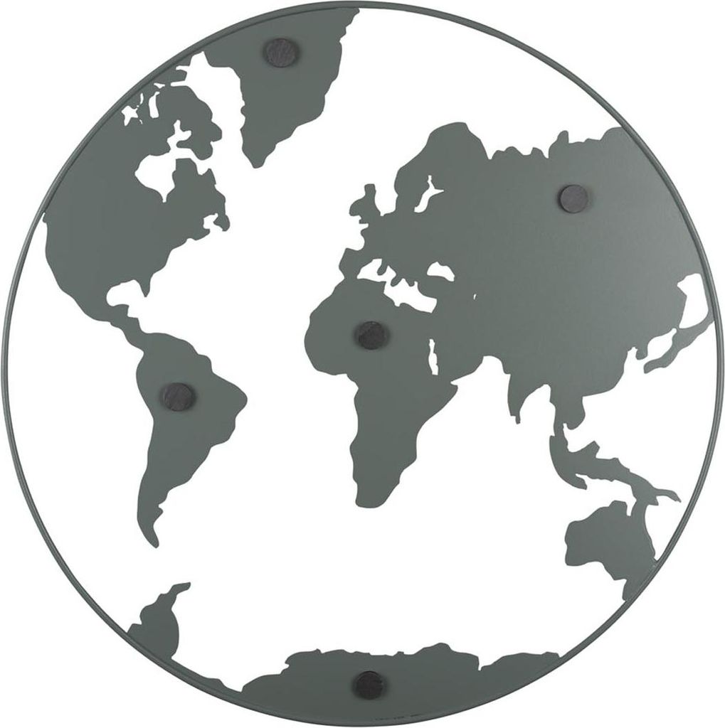 Present Time - Memobord World Map - Grün - Ø50cm