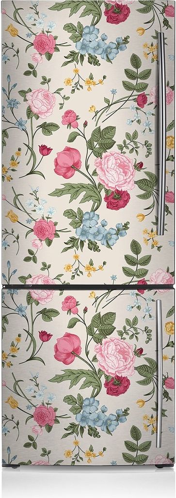 Magnetfolie Magnete Küche Kühlschrank Dekoration 60x205 cm - Farbenfrohe Blumen