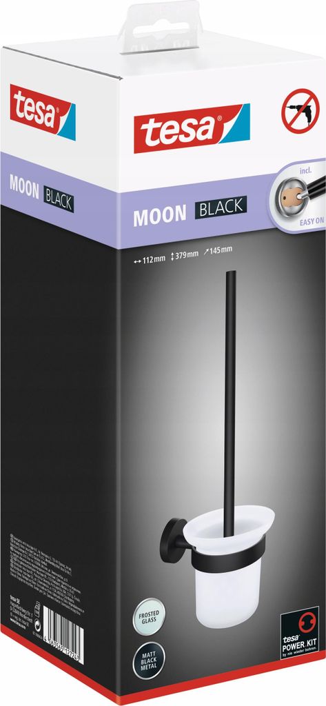 tesa WC-Garnitur MOON BLACK schwarz Produktbild 