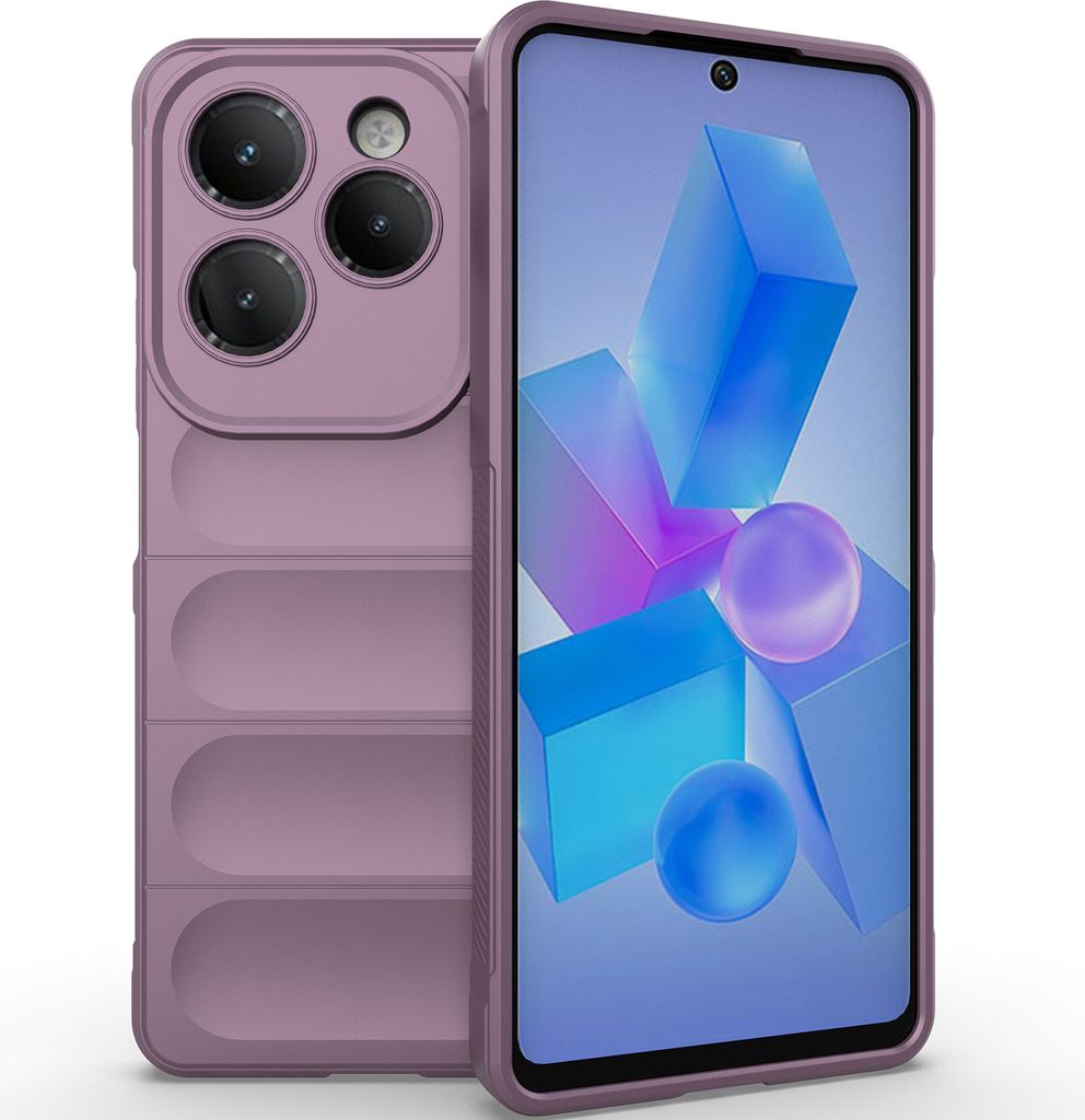 Handyhülle für Infinix Hot 40 / Hot 40 Pro Weich TPU Silikon Stossfest Anti-rutsch Hülle Lila