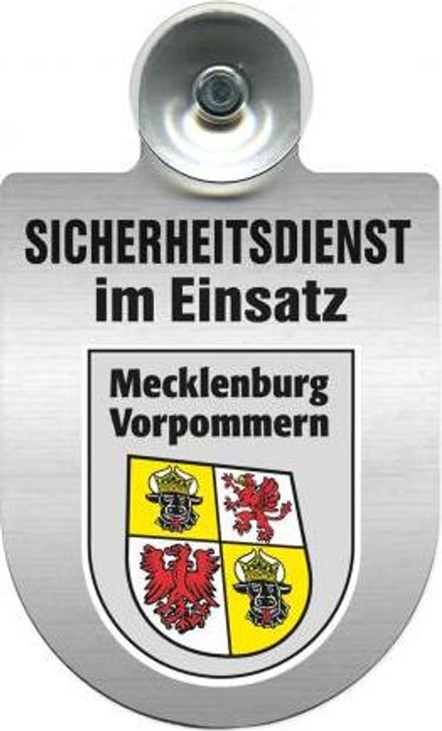 Einsatzschild Windschutzscheibe incl. Saugnapf - Sicherheitsdienst im Einsatz - 309351 Color - Region Mecklenburg-Vorpommern