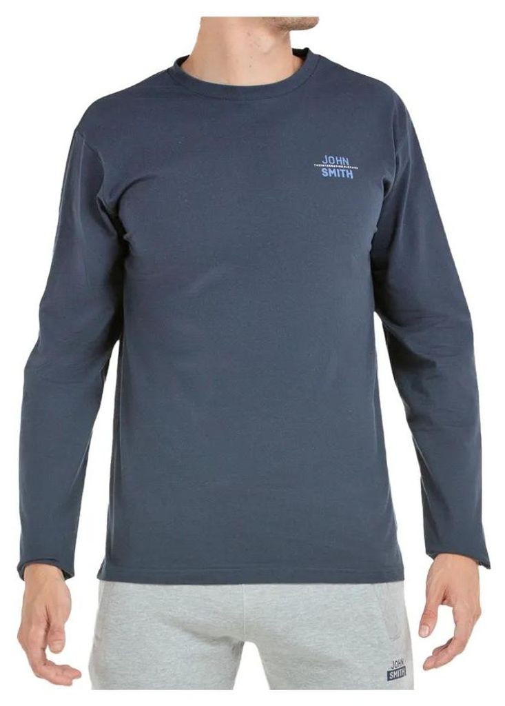 John Smith Eric Langarm-t-shirt Blau M Mann Blau M
