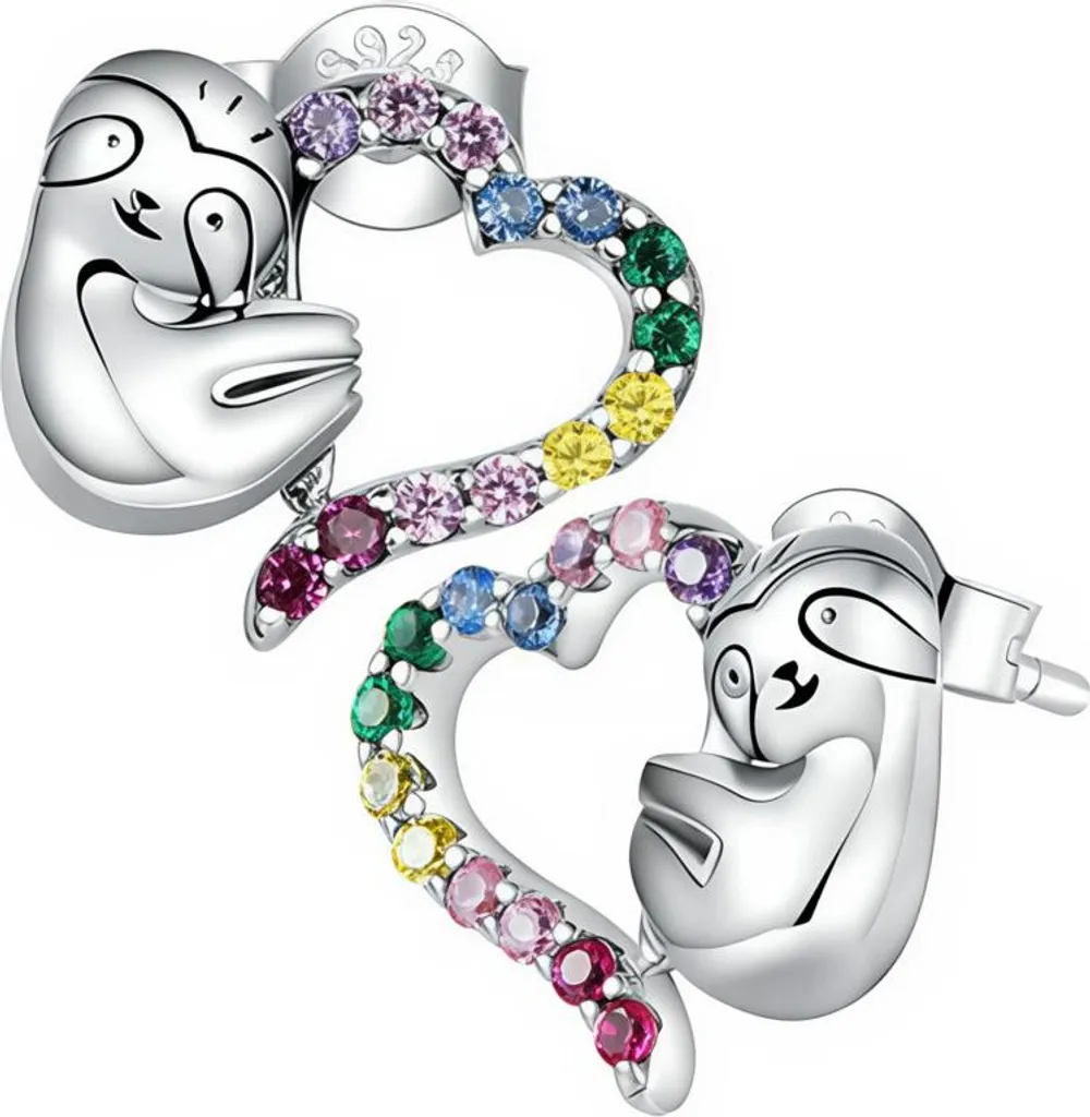 Orecchini Cuore Bradipo Argento 925 Ragazza | Trusky Jewelry Must-Have
