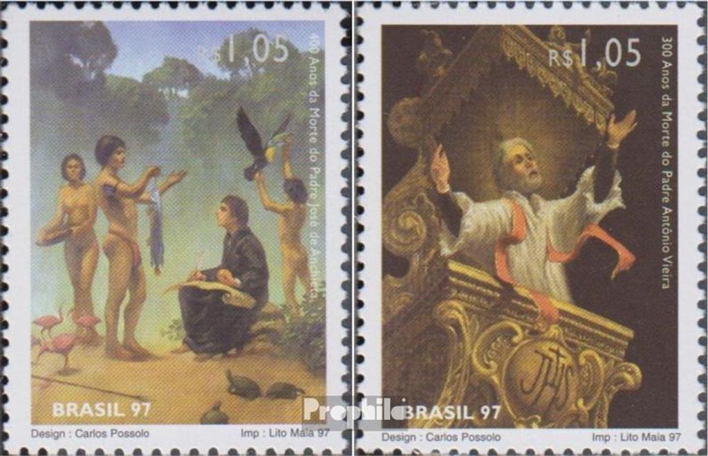 Briefmarken Brasilien 1997 Mi 2760-2761 (kompl.Ausg.) postfrisch Jose de Anchieta