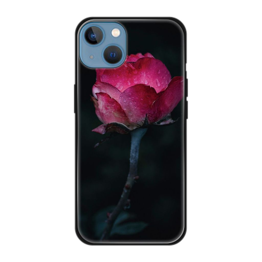 König Design Hülle kompatibel mit Apple iPhone 13 Kunststoff Soft Handyhülle - Handy Case Rose