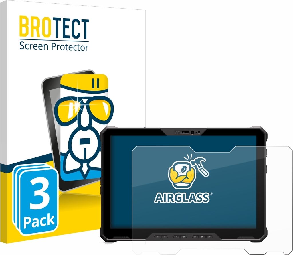 3x BROTECT Schutzglas für Dell Latitude 7230 Rugged Extreme Schutzfolie Panzer Folie Glas Display Schutz klar