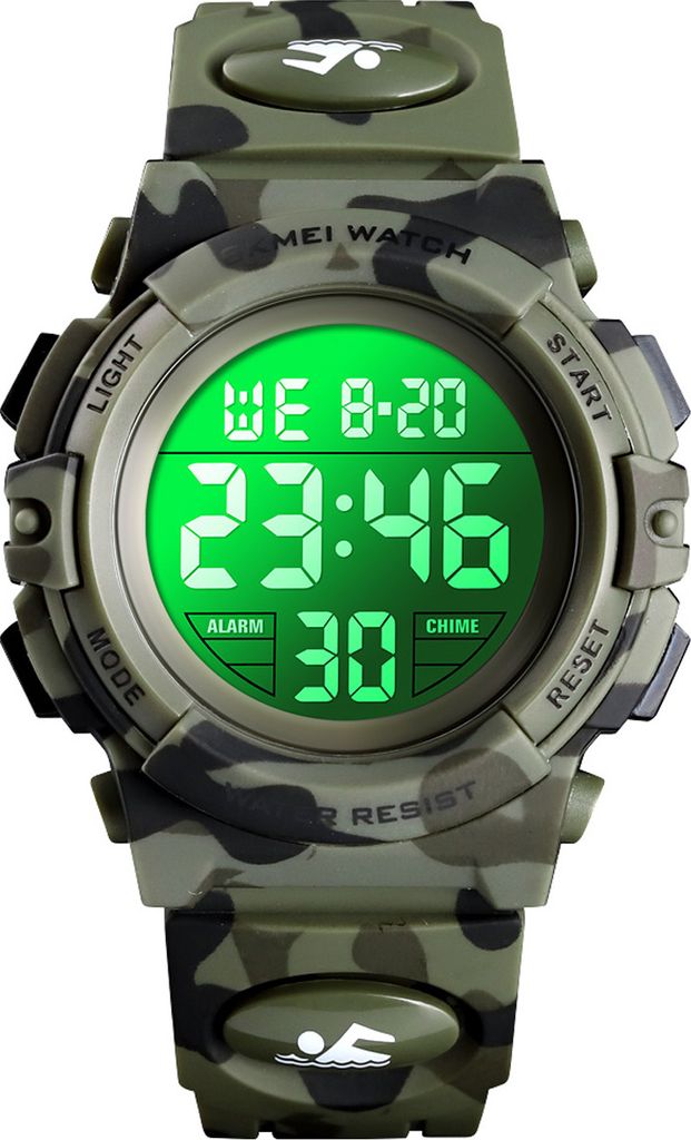 Alienwork Seven-color LED Digital Kinderuhr Jungen Mädchen Produktbild 