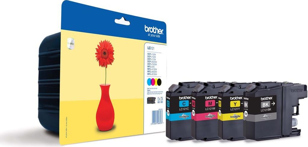 Brother LC121VALBPDR, Čierna, Azúrová, Purpurová, Žltá, 4 Obrázok produktu 