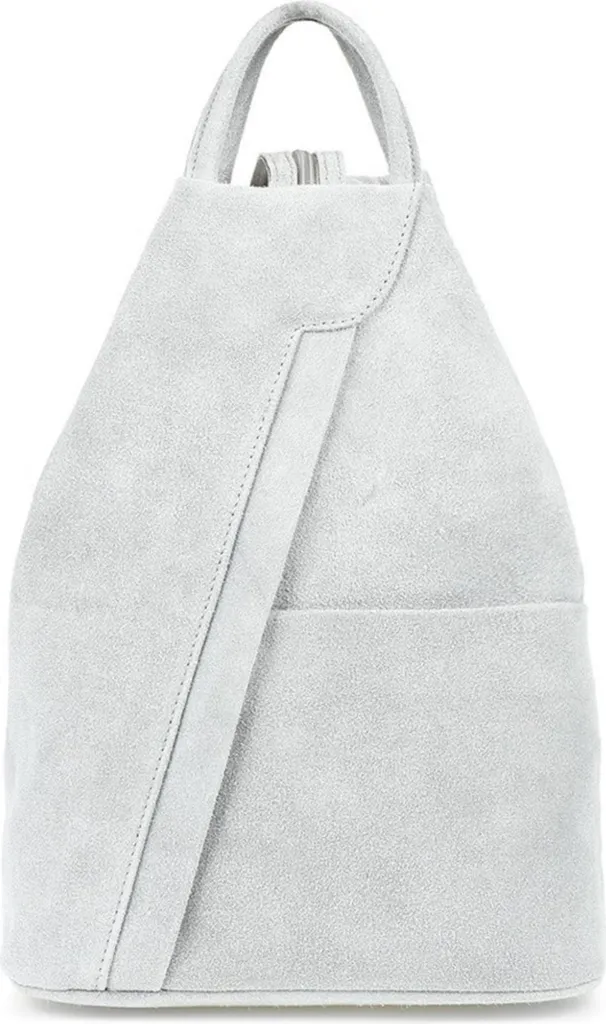 Sac à dos femme en cuir gris clair Vera Pelle modèle krat53lightgrey