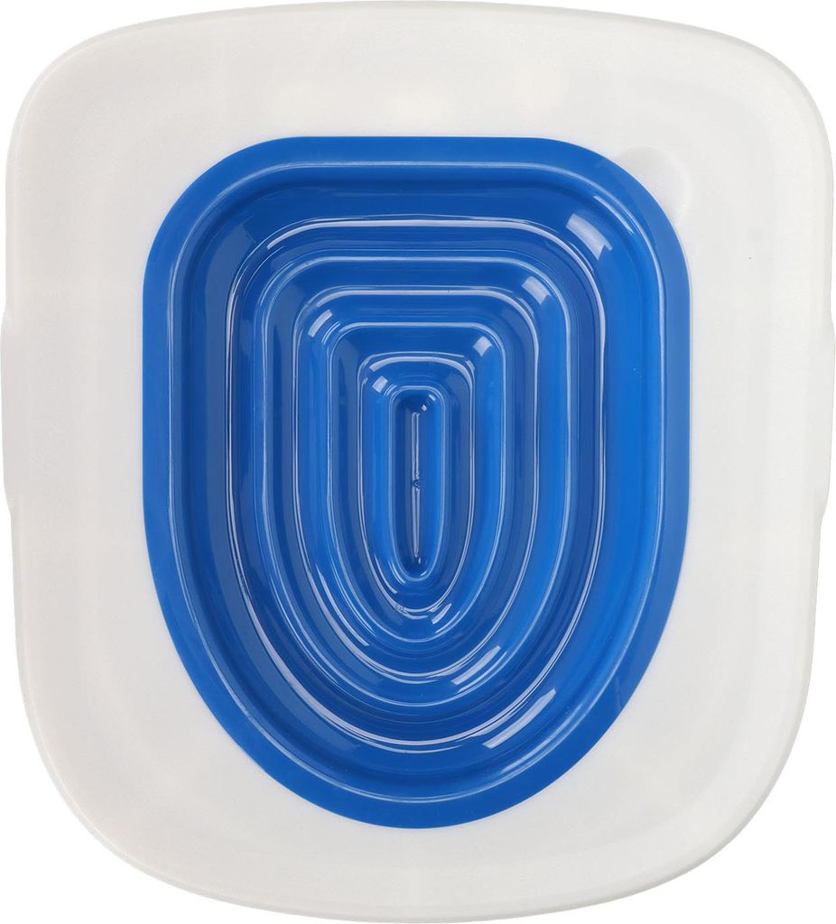 Cat Toilet Training Kit Universal wiederverwendbar umweltfreundliche Trainer für Haustierreinigung weiße Tablett, 1 blaue innere Unterstützung