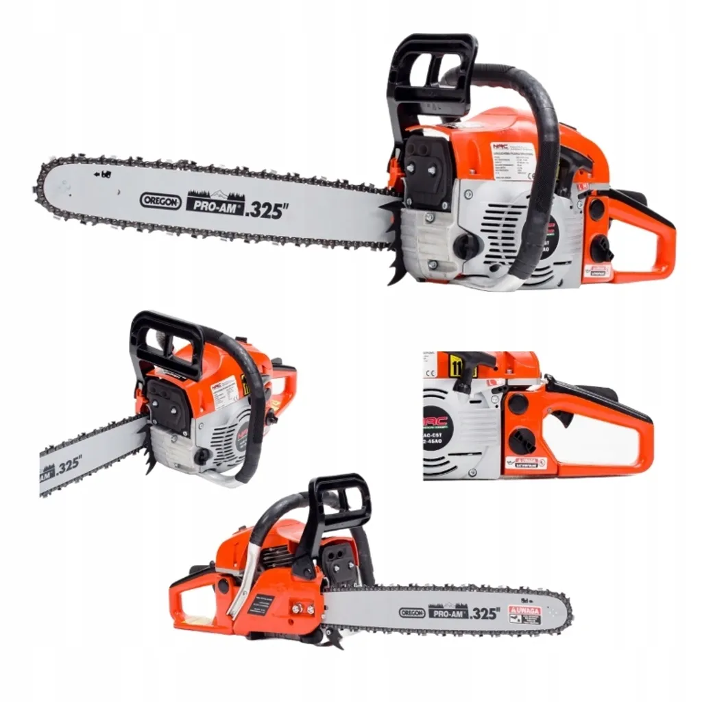 Tronçonneuse à essence NAC guide 45cm Oregon performante moteur 49.3cc