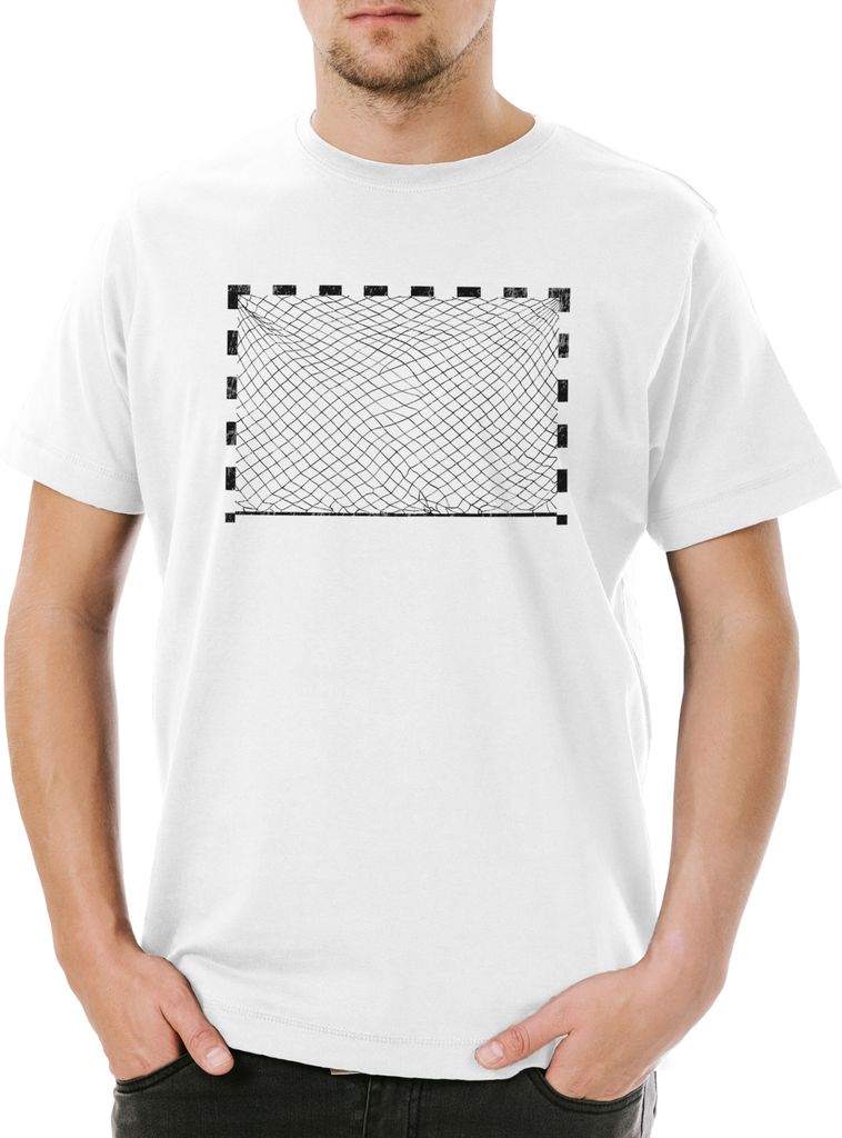 Urban Backwoods Handball Goal, Herren T-Shirt, Farbe: Weiß, Größe: XS