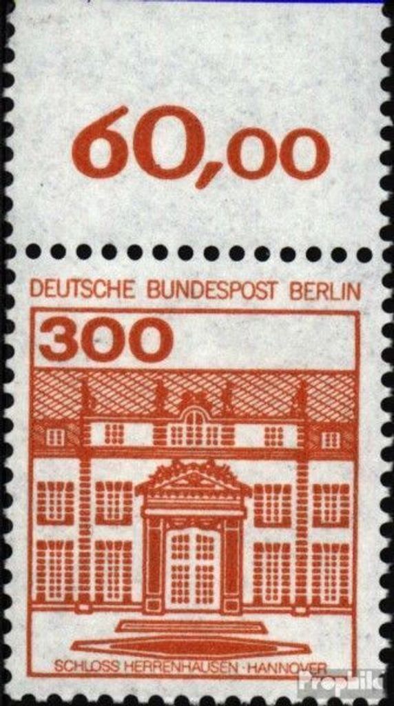 Briefmarken Berlin (West) 1982 Mi 677A Oberrandstück postfrisch Burgen und Schlösser