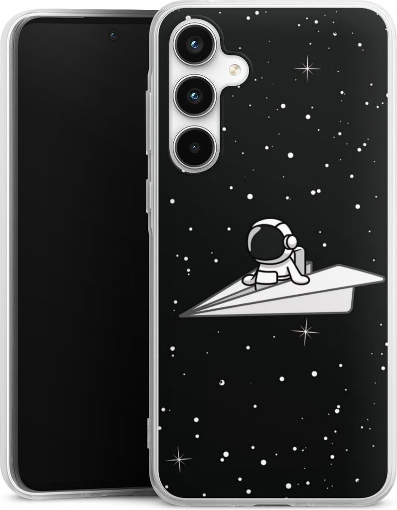 DeinDesign Handyhülle für Samsung Galaxy A35 5G Silikon Hülle Case Smartphone Schutzhülle Astronaut Comic Papier