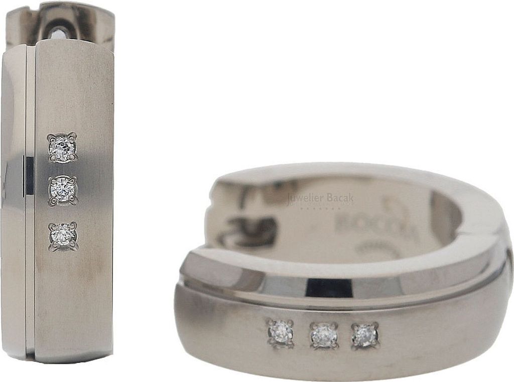 Boccia Titan Scharnier-Creole mit Brillanten 0539-13