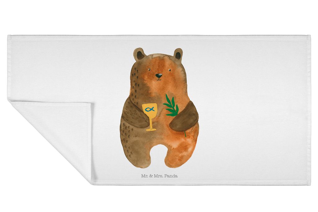 Mr. & Mrs. Panda Handtuch Bär Konfirmation - Weiß - Geschenk, Frotteehandtuch, Gottesdienst, Evangelisch, Flauschtuch, frottierhandtuch, Teddy, k...