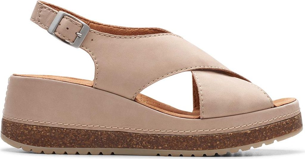 Clarks Kassanda Step 26177302 4, Sandaletten in Beige für Damen, Größe 39,5