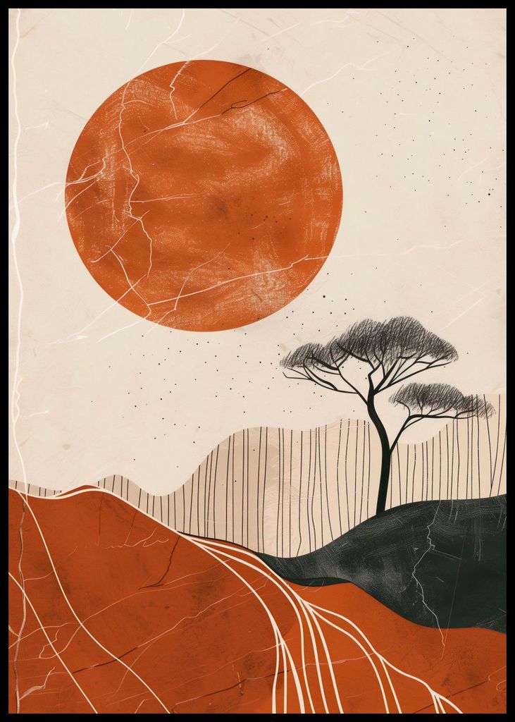 Plakat 59,4x84,1cm Afrikanischer Sonnenuntergang