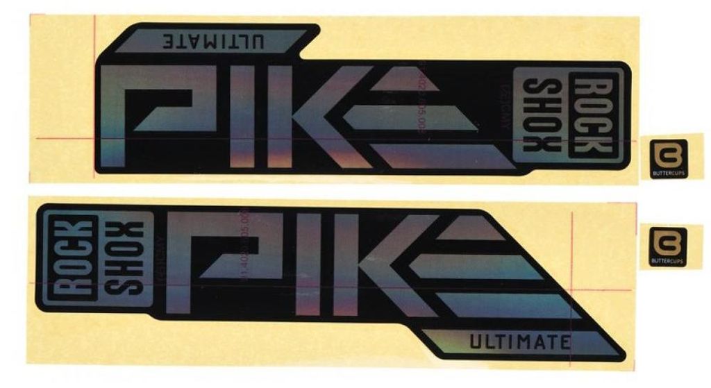 RockShox Gabel Decal-Kit Pike Ultimate 27|29 Zoll 11.4018.105.065 glanz Regen...