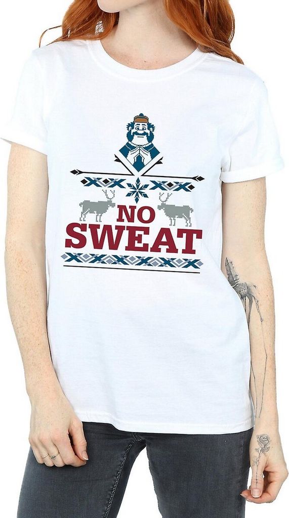 Frozen - "No Sweat" T-Shirt für Damen BI1538 (XXL) (Weiß)