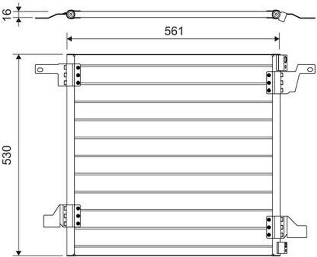 VALEO 817458 - OE 1638300070 Klimakondensator für M-Klasse (W163)