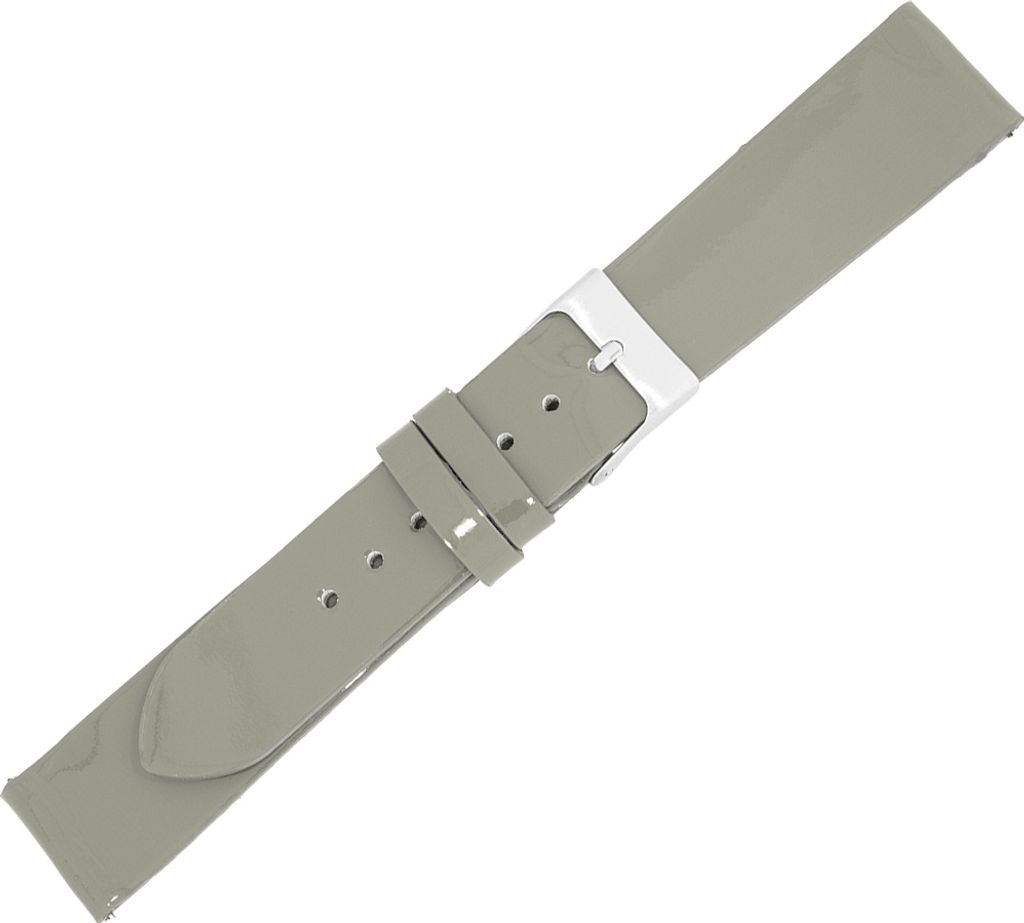Minott > Uhrenarmband grau Hochglanz > Easy Click Federstege, Stegbreite:18mm, Schließe:Silbern