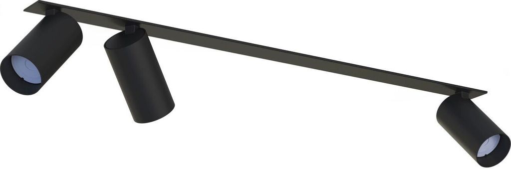 Spot Lampe Aluminium Metall GU10 verstellbar Schwarz 3-flammig länglich Modern Strahler