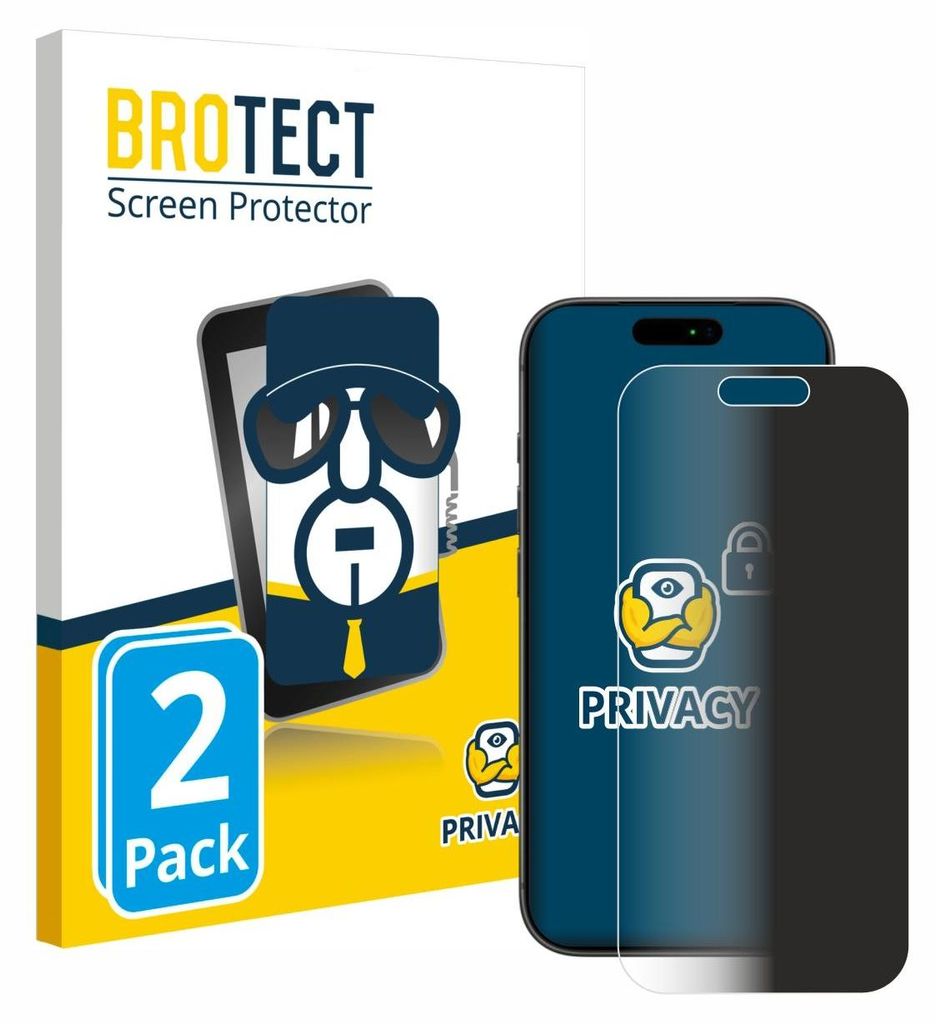 2x BROTECT Sichtschutzfolie für Apple iPhone 17 Pro Produktbild 