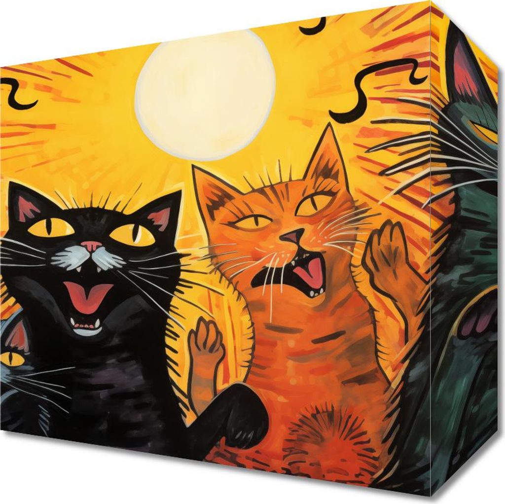 Bild 20x20cm Katzenkonzert