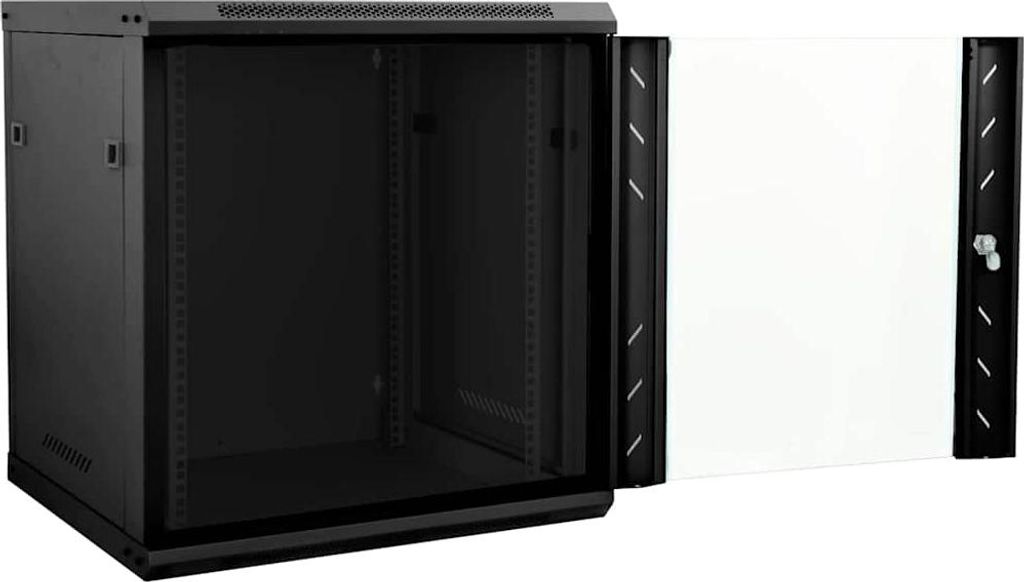 vidaXL Netzwerkschrank mit Speicher Schwarz 60 x 45 x 65 cm Stahl