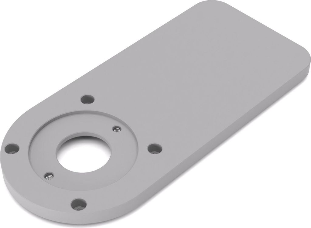PRIWAS Grundplatte/Adapterplatte XL-Version für Kopierhülsen passend für Ryobi RTR18 | Vergrößerte Gleitplatte passend für Ryobi Kantenfräsen