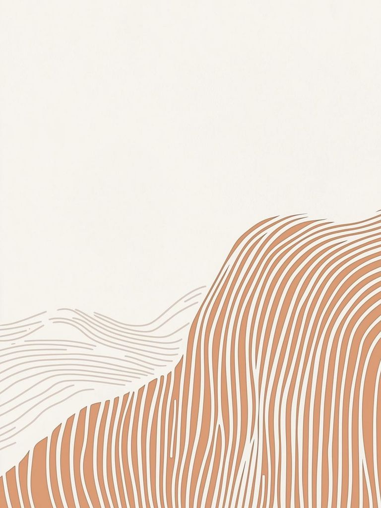 Plakat 60x80cm Wellig Minimalistisch, Innenräume Skandinavischer Stil, Boho