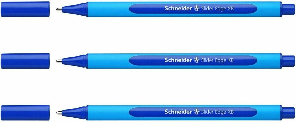 Schneider Kugelschreiber Slider Edge XB - 3er-Set blau